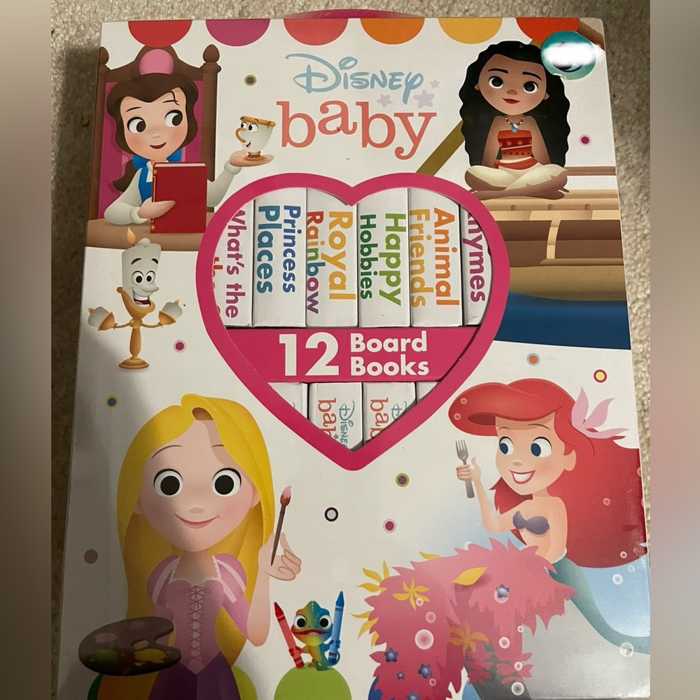 Disney Baby Board Books Set - Pink and White
